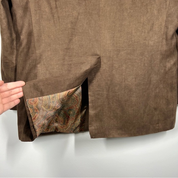 Lauren Ralph Lauren Sport Coat Men’s 44L Single Breast Faux Suede Blazer 110724 - Picture 8 of 16